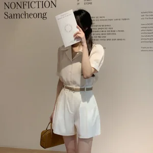 (구김적은) 마들렌 퍼프 카라 반팔 블라우스 여름 썸머 bs7610