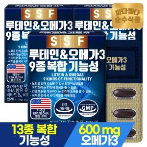 순수식품 루테인 오메가3 3개월분(90캡슐) 9종복합기능성 눈건강