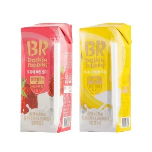 소비기한임박 배스킨라빈스 240ml 가공유 2종 18개입(바나나,스트로베리)