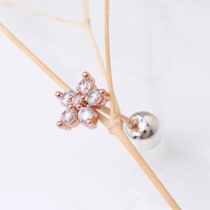 14k 골드 스터닝 플라워 피어싱 CEA0025