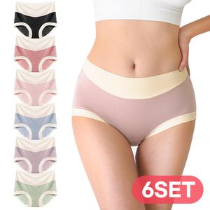 [6개 세트] 쫀쫀한 고탄력 마카롱 모달 스판 노라인 팬티 6p