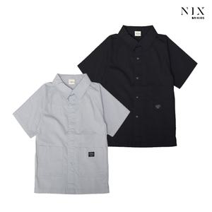 [NIXKIDS]유니) 코튼컬러 2포켓 루즈핏 래글런 반팔 셔켓 FKRMCJV711P