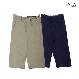 [NIXKIDS]여아) 린넨 블랜디드 풀밴딩 8부 와이드 팬츠FKQMDYW970M