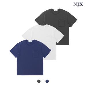 [NIXKIDS]유니) 16 S 싱글-포켓 워싱 티셔츠 (기본핏)(FKQMCTR702P)