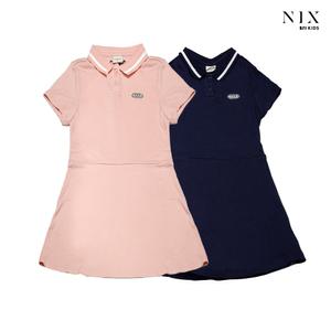 [NIXKIDS]여아) CR양면 - 기본카라 LOGO 원피스(FKRMCOJ932P)