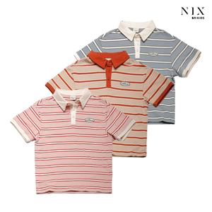 [NIXKIDS]유니) 16 S 싱글 - 카라 스트라이프 티셔츠 (레귤러핏)(FKRMCTC701P)