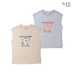[NIXKIDS]유니) 20 S 싱글 - 오렌지 그래픽 민소매 TS (레귤러핏)(FKRMCTN781P)