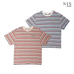 [NIXKIDS]유니) 20 S 싱글 - 스트라이프 와펜 티셔츠 (레귤러핏)(FKRMCTR701P)