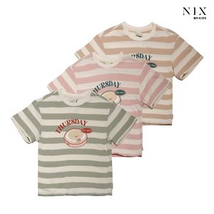 [NIXKIDS]유니) 20 S 싱글 - 스트라이프 도넛 그래픽 티셔츠(FKRMCTR702P)
