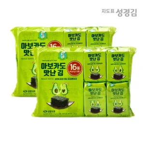 지도표성경김 아보카도 맛난김 4g 16봉+16봉(총32봉)