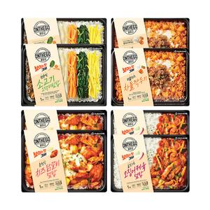 아워홈 온더고 소고기 오색비빔밥 310g+더블치즈 차돌깍두기 300g+춘천식 치즈닭갈비