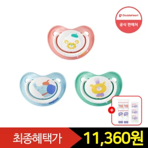 [즉시15+중복12%+Gift] 더블하트 디어프렌즈 통잠 쪽쪽이 1개+1개 (S/M/L/사이즈택1)+