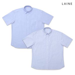 레인 옥스포드 오버 반팔셔츠 2종 택1_LA-22SS-PR