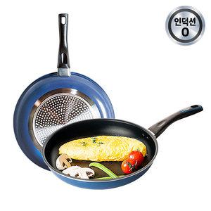 [즉할35%+찜5%] 도루코 애쉬블루 IH겸용 프라이팬 2종세트 (24cm+28cm)