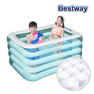 BW_54411 4단투명블루엠보싱목욕풀장