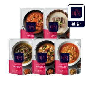더미식 김치+시래기+우렁+부대+설렁탕 세트+임박 담백한맛 컵 1개 증정