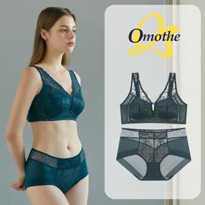 오모떼 빅사이즈 노와이어 브라팬티(OMBBBR01_2S) 2종/그린