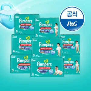 [단하루특별행사!] 팸퍼스 2025 베이비드라이 팬티형 기저귀 3~7단계 8팩 (총2박스)