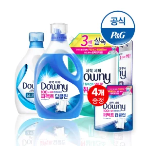 다우니 프리미엄 세탁세제 실내건조 냄새딥클린 1.9L 1.8L 2개 외 리필 모음+200ml4개