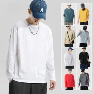 2+2 4개입 긴팔 라운드넥 티셔츠 남여공용 S-4XL 17color