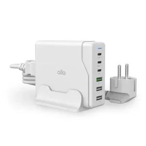 알로코리아 100W GaN 접지형 6포트 PD C타입 초고속 멀티 충전기 UC6100GPD 갤럭시 아
