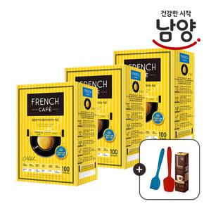 프렌치카페 커피믹스 100Tx3+더블샷라떼 2T+실리콘조리2종세트/총302T