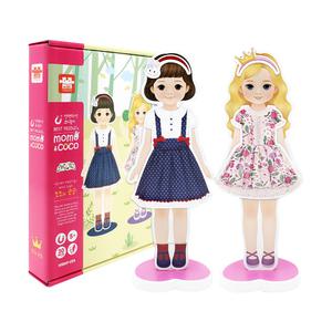 아리아띠 모모&코코 자석놀이 유아퍼즐 옷입히기 자석코디 코디놀이