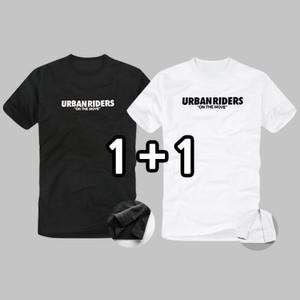더폴그라운드 / 1+1 남성반팔 프린트 4XL 얼반 블랙+화이트