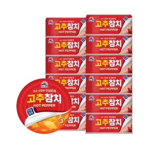 [내일도착]사조 안심따개 고추참치100g*12개