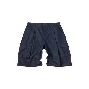 [COMONINOZ] DENIM BERMUDA PANTS [INDIGO BLUE]
