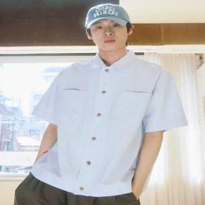 [COMONINOZ] CLASSIC COMO SHIRT [BLUE]