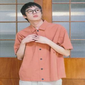 [COMONINOZ] CLASSIC COMO SHIRT [DARK ORANGE]