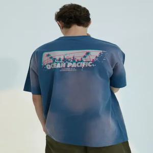 [OCEAN PACIFIC] VIDEO GAME DAY&NIGHT SPRAY DYED T-SHIRT [2 COLOR]