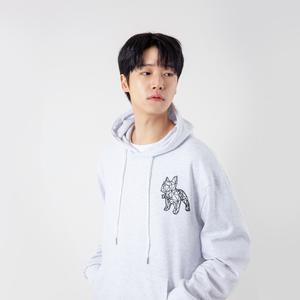 3D 도그 불독 후드티 색상 4종 상의 오버핏 프린팅 캐주얼 빈티지 데일리 커플티 남자