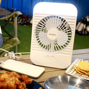 휴대용 선풍기 데스크 거치식 스탠드 겸용 LED 무선선풍기