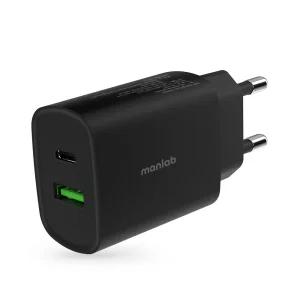 만렙 20W USB PD C타입 멀티 고속 충전기 2PDA102 블랙 애플 아이폰 갤럭시 멀티 퀵차