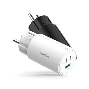 만렙 65W 접지형 3포트 C타입 USB PD PPS 멀티 고속 충전기 아이폰 갤럭시 애플워치 갤