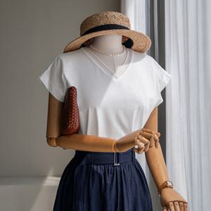 (안나앤모드) A. 포아 실켓 캡소매 티셔츠 [티셔츠D0407S02]