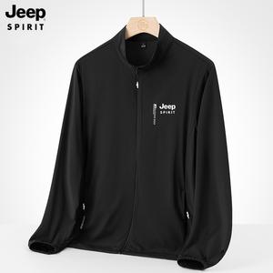 JEEP SPIRIT 남성 자켓 여름 후드집업 경량 자외선 차단 의류 L-8XL