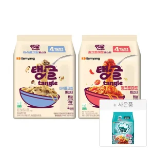 [최종 11,500]삼양 탱글 단백질파스타 머쉬룸크림 4입 + 청크토마토 4입 (+맵탱 비빔면