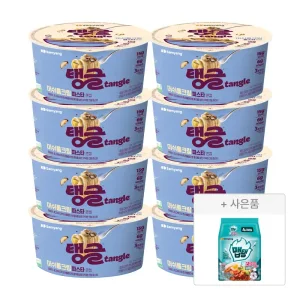 [최종 10,900]삼양 큰컵 탱글 단밸질파스타 머쉬룸크림 8입 (+맵탱 비빔면 4입)