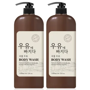 우유에빠지다 곡물 우유 바디워시 1500ml 2개 대용량 향기좋은 바디클렌저