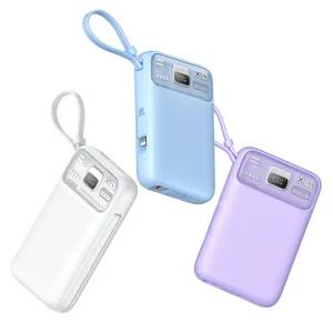 비하겐 PRIMO 10000mAh 22.5W 고속 충전 보조 배터리_파스텔 블루/ 파스텔 퍼플/화이트