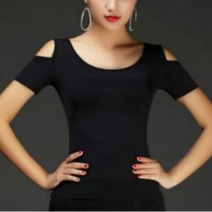 라인댄스복 상의 어깨 포인트 댄스복 티셔츠0714-009