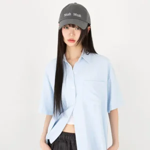 루즈핏 투포켓 반팔 셔츠