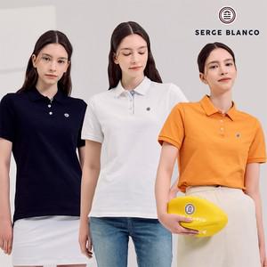 [세르즈블랑코] 폴로 카라 반팔 티셔츠 여성 3컬러 택1