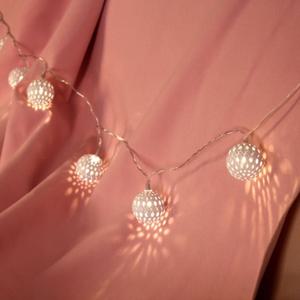 (웜색) 10구 USB LED 화이트볼 가랜드 전구(2M)/가렌드/가랜더/장식/데코/인테리어/꾸미기/파티/행사/조명