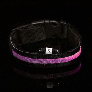 LED 애견 강아지 목줄 S 레인보우 밤산책