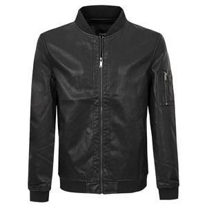 ODDOZ 베이직 레더 스판 봄버 자켓 Model No_OD137