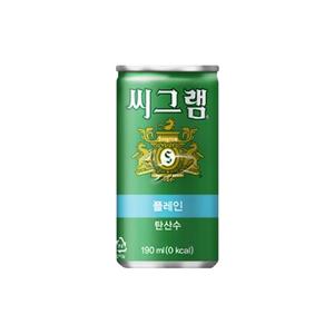씨그램 플레인 190ml/ 20캔 탄산수